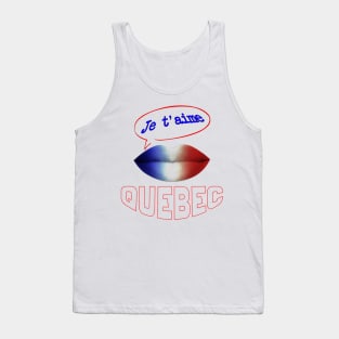 JE TAIME FRENCH KISS QUEBEC Tank Top